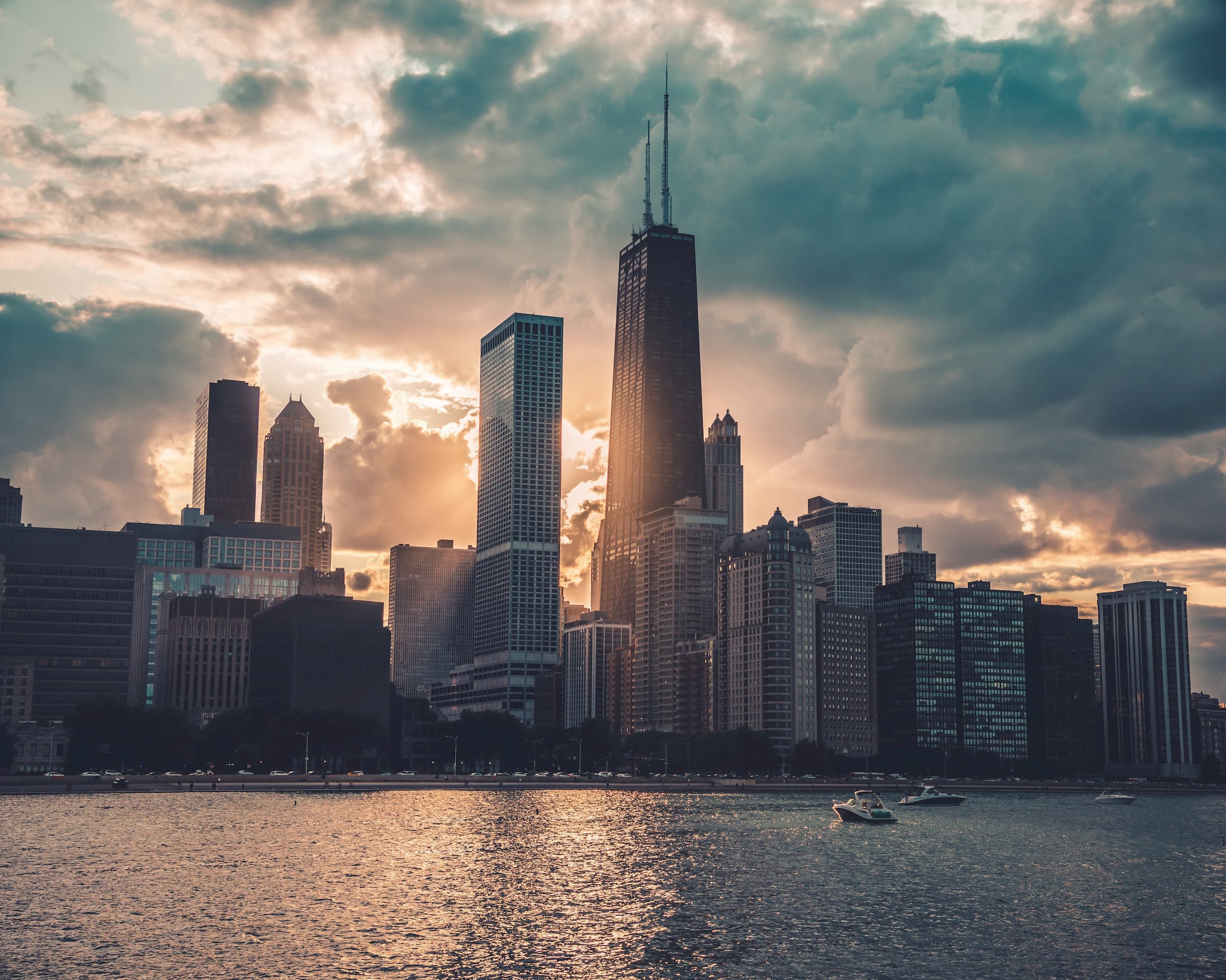 View of Chicago skyline